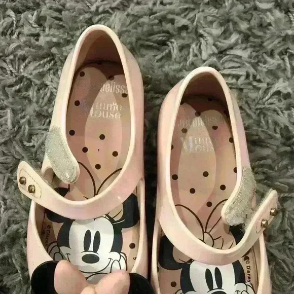 Mini Melissa Minnie with Bow Ballerina Shoes Sz 10 - Picture 9 of 10